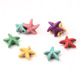 Starfish Turquoises Stone Beads 13x13mm for DIY Charms Bracelet Necklace
