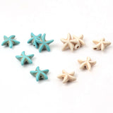 Starfish Turquoises Stone Beads 13x13mm for DIY Charms Bracelet Necklace