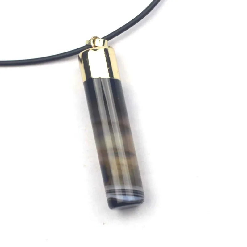 13x13x58mm Sardonyx Agates Pendant Natural Stone DIY Jewelry Pendant