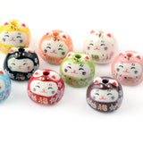 13x15mm Little Blessing Cat Animal Ceramic Loose Beads For Jewelry Making