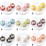 13x15mm Little Blessing Cat Animal Ceramic Loose Beads For Jewelry Making