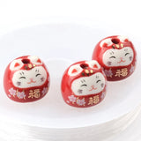 13x15mm Little Blessing Cat Animal Ceramic Loose Beads For Jewelry Making