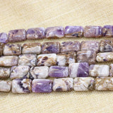 Natural Amethyst Rectangle Beads 15 inch B3288