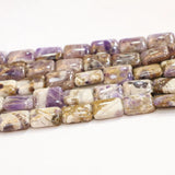 Natural Amethyst Rectangle Beads 15 inch B3288