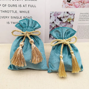 13x18cm Lake Velvet Bags With Tassel 1pcs Purple Red Jewelry Packing Bags