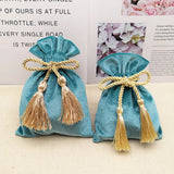 13x18cm Lake Velvet Bags With Tassel 1pcs Purple Red Jewelry Packing Bags