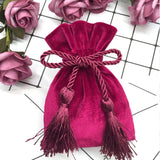 13x18cm Lake Velvet Bags With Tassel 1pcs Purple Red Jewelry Packing Bags