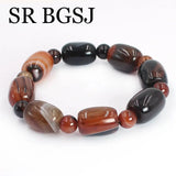 8mm Dream Lace Agat Gems Stretchy Bracelet