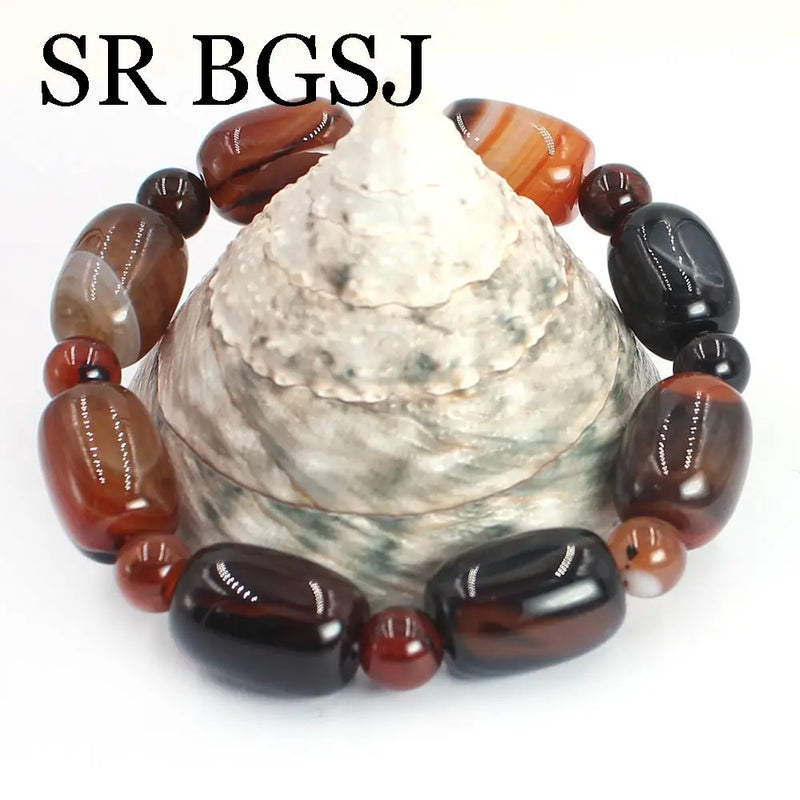 8mm Dream Lace Agat Gems Stretchy Bracelet