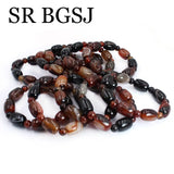 8mm Dream Lace Agat Gems Stretchy Bracelet