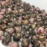 13x18mm Line Rhodonite Citrine Multifaceted Gemstone DIY Beads