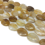 13x18mm Natural Citrine Flat Water Drop Gemstone Faceted Beads