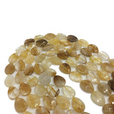 13x18mm Natural Citrine Flat Water Drop Gemstone Faceted Beads
