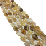 13x18mm Natural Citrine Flat Water Drop Gemstone Faceted Beads