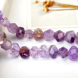 Natural Citrines Lapis Lazuli Raw Stone Faceted Spacer for Jewelry Making