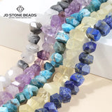 Natural Citrines Lapis Lazuli Raw Stone Faceted Spacer for Jewelry Making