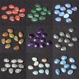 Natural Faceted Stone Beads Water Drop Shaped Quartz Rhodonite Charms