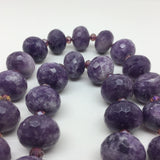 13x18mm Lepidolite Amethyst Crystal Rainbow Gemstone Beads