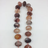 13x18mm Natural Red Glue Flower Crystal Multifaceted Gemstone Beads