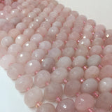 13x18mm Natural Rose Quartz Citrine Multifaceted Gemstone Beads