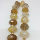 13x18mm Yellow Crystal Citrine Multifaceted Rainbow Gemstone DIY Beads