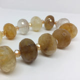 13x18mm Yellow Crystal Citrine Multifaceted Rainbow Gemstone DIY Beads