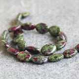Multicolor Green Zoisite Stones 13x18mm Oval Shape Loose Beads 15inch 2pc/lot