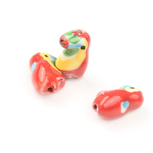 13x21mm Parrot Ceramic Beads for DIY Jewelry Making