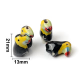 13x21mm Parrot Ceramic Beads for DIY Jewelry Making