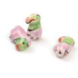 13x21mm Parrot Ceramic Beads for DIY Jewelry Making