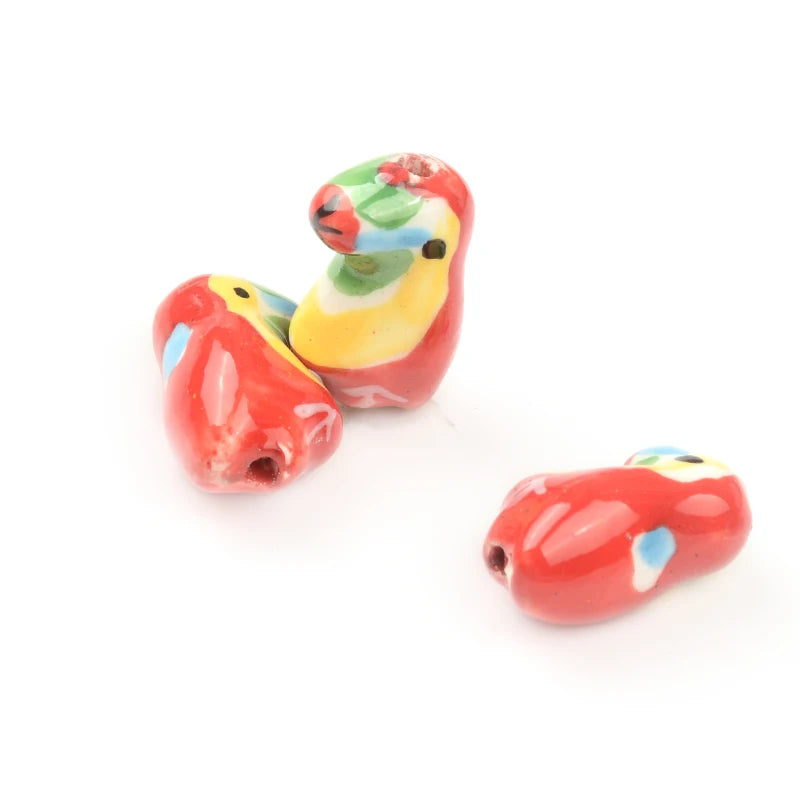 13x21mm Parrot Ceramic Beads for DIY Jewelry Making