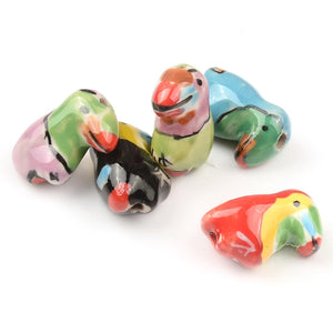 13x21mm Parrot Ceramic Beads for DIY Jewelry Making