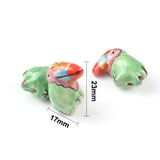 13x21mm Parrot Ceramic Beads for DIY Jewelry Making