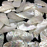 20Pcs 100% Natural Pearl Shell Leaf Charms Pendants Beads DIY Jewelry Making