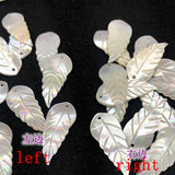 20Pcs 100% Natural Pearl Shell Leaf Charms Pendants Beads DIY Jewelry Making