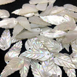 20Pcs 100% Natural Pearl Shell Leaf Charms Pendants Beads DIY Jewelry Making