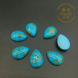 13x30 mm Tear Water Drop Stone Turquoise Flat Back Cabochons DIY Jewelry Making