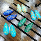 13x30 mm Tear Water Drop Stone Turquoise Flat Back Cabochons DIY Jewelry Making