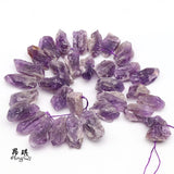 13x30mm Amethysts Citrines Quartz Freeform Raw Nugget Beads 15Inches