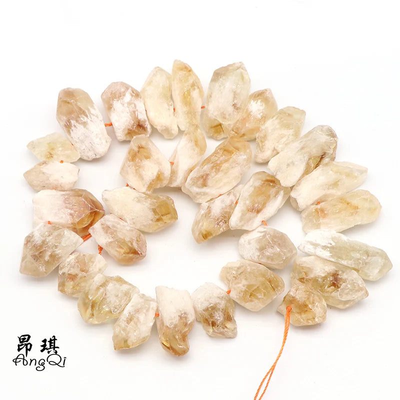 13x30mm Amethysts Citrines Quartz Freeform Raw Nugget Beads 15Inches