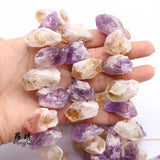Mix Amethysts Citrines Quartz Rough Beads 15''