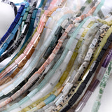 13x4mm Natural Cuboid Stone Beads Agates Malachite Punch Loose Spacer Beads