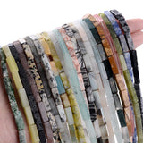 13x4mm Natural Cuboid Stone Beads Agates Malachite Punch Loose Spacer Beads