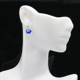 Rich Violet Tanzanite Stud Earrings 925 Sterling Silver Gift For Sister