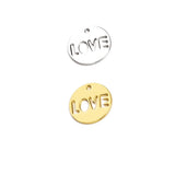 0.8mm Plating Multicolor LOVE Disc Charm Jewelry