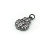 Micro Pave Clear CZ Gourd Charm for Bracelets or Necklaces Jewelry