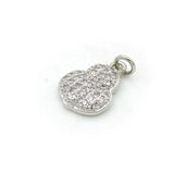 Micro Pave Clear CZ Gourd Charm for Bracelets or Necklaces Jewelry