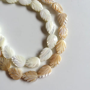 14*10MM Leaf Shape Natural Pearl Mother Shell Beads