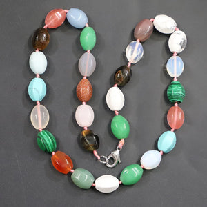 14*11MM Agates Turquoise Rice Shape Beads Necklaces Charms Making Jewelry