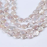 14-15mm Freshwater Pearl Coin Shape for DIY Jewelry Necklace